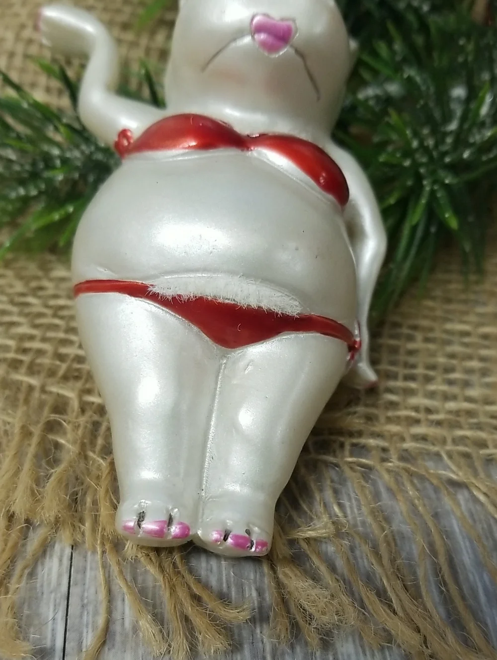 Saucy Winking Hippo Ornament
